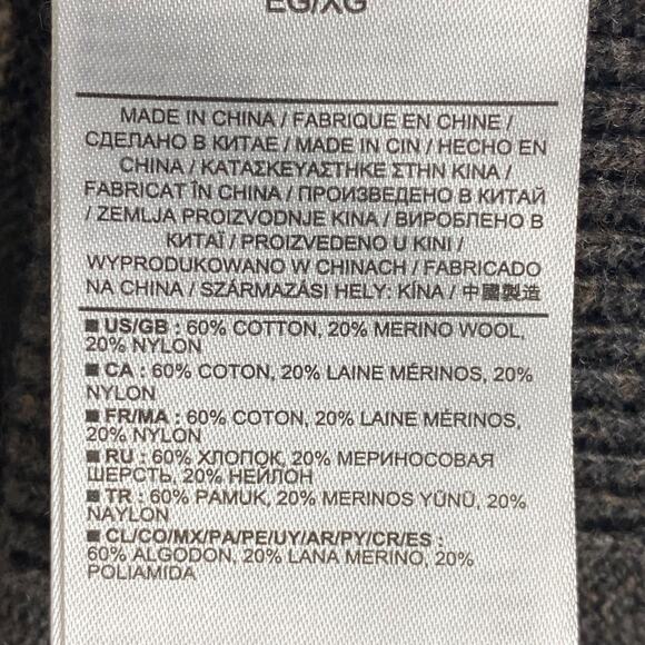 Banana Republic Mens Cardigan Size XL Wool Blend Gray Button Up Grandpa Preppy - Picture 5 of 10